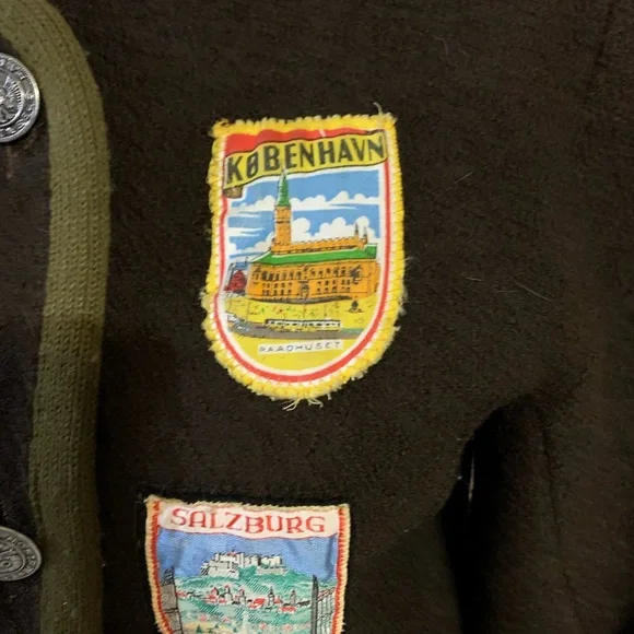 Jantzen Vintage Brown Wool Sweater with Vintage Patches Europe - Picture 6 of 14